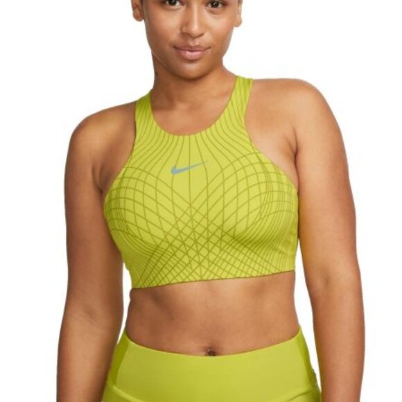 Nike Dri-FIT Swoosh Sports Bra | Neon Yellow & Grey | Size XXL - Picture 5 of 5